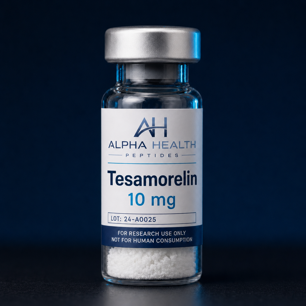 Alpha Health Peptides tesamorelin 10 mg vial